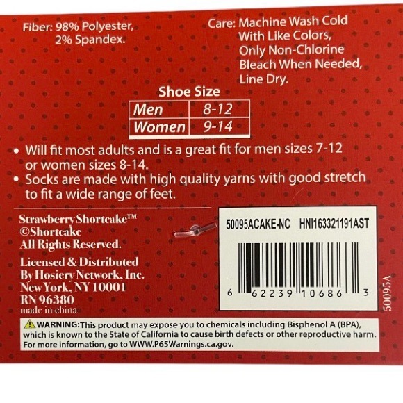 Strawberry 🍓Shortcake Quarter Crew Socks - Picture 6 of 6